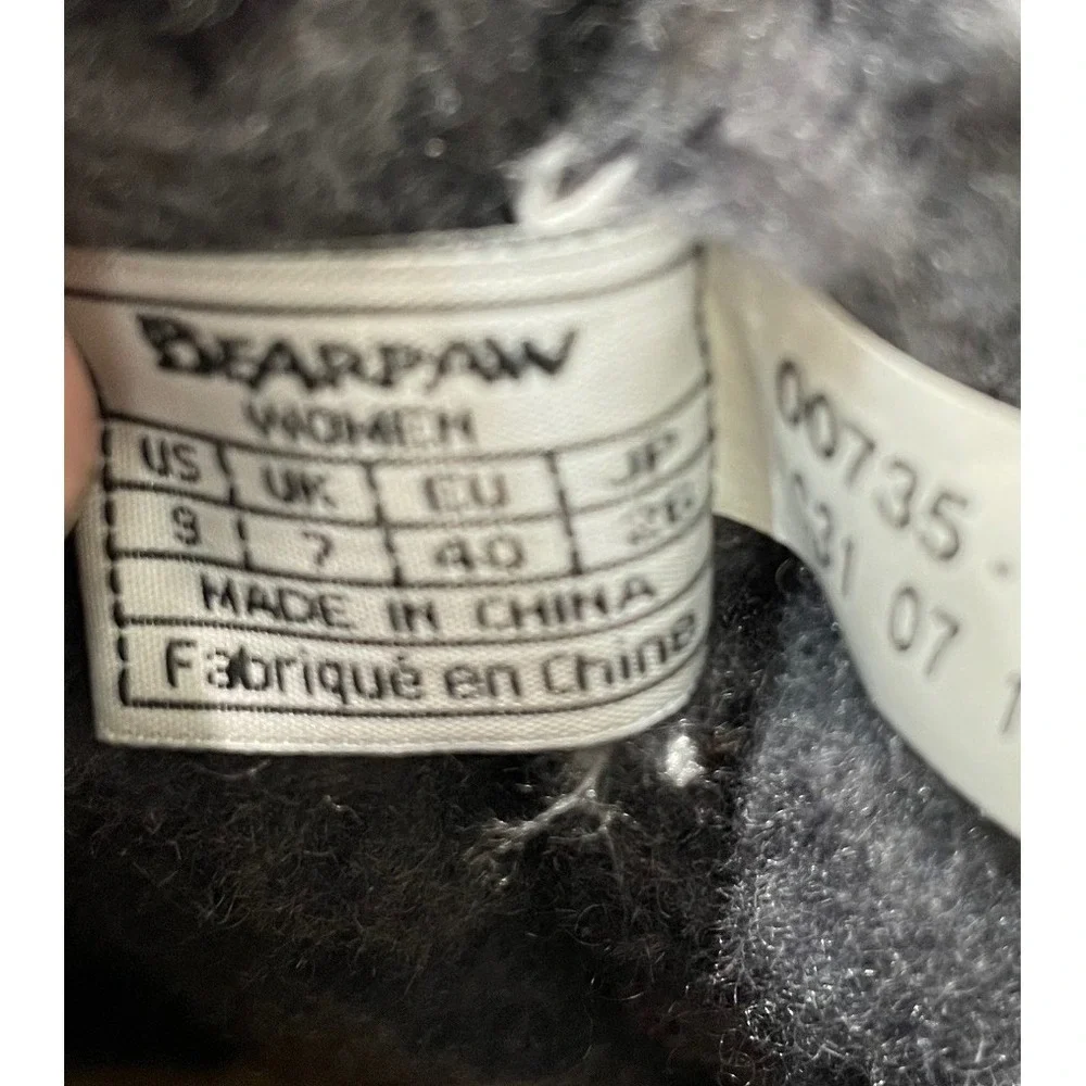 Bearpaw Maggie Charcoal Grey Suede Knit Back Winter Boots 2116W Womens 9